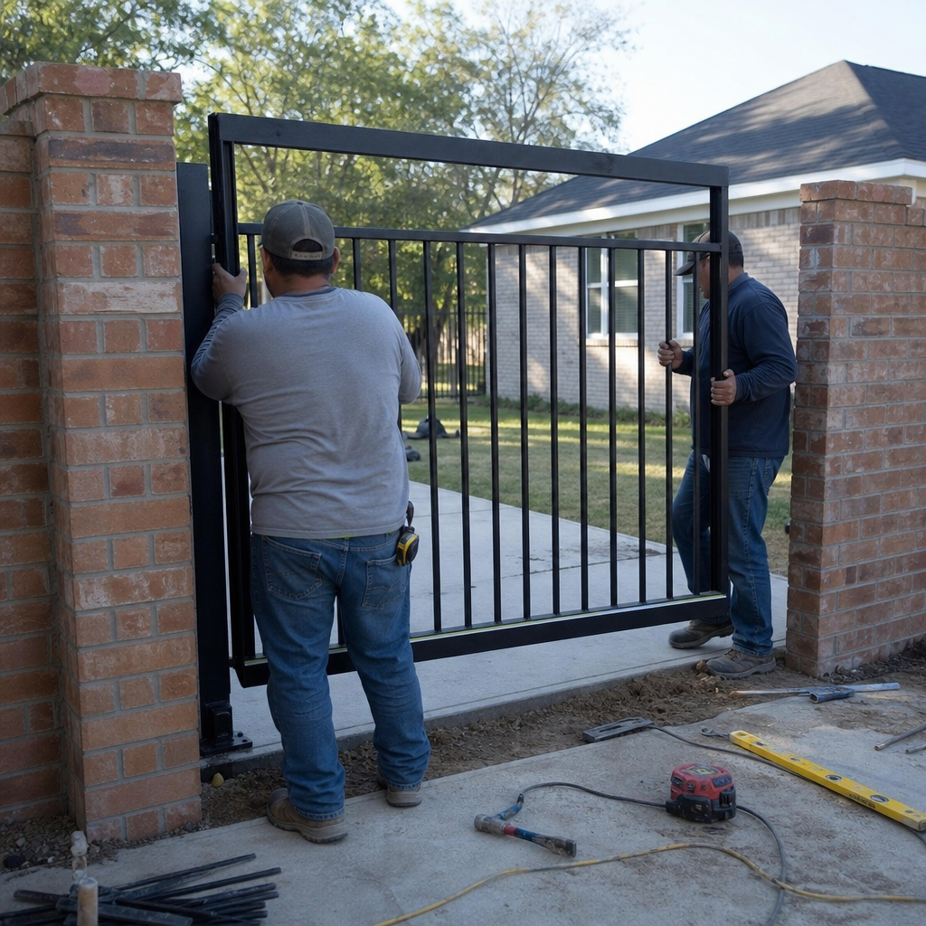 Professional gate installation by skilled workers in Devine, TX