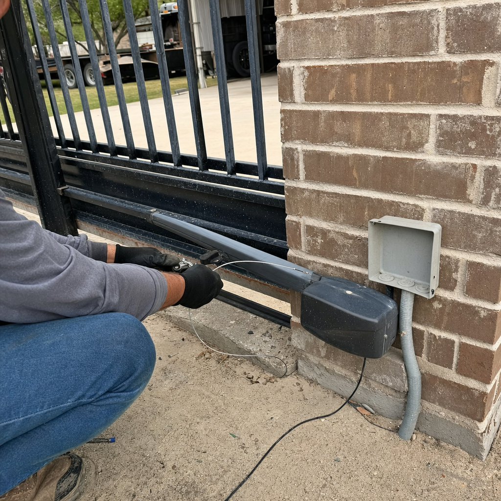 Gate motor and opener installation and repair by a professional technician.