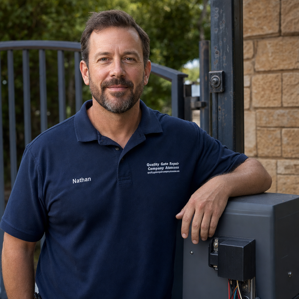 Nathan Miller, owner of Quality Gate Repair Company Atascosa
